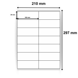 Étiquettes adhésives en planche 105 x 39mm - Réf : 0179 - Procurez-vous sur Althus-Office