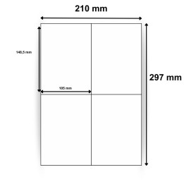Planche d’étiquettes 105 x 148,5mm - 4 étiquettes par feuille - Découvrez sur Althus-Office