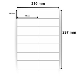 Étiquettes imprimables 105 x 42,3 mm - Compatibles laser et jet d’encre - Choisissez sur Althus-Office