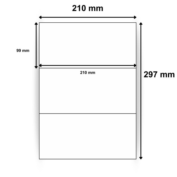 Étiquettes en planche  210 x 99 mm  - Réf : 3374 | 300 étiquettes par boîte - Commandez sur Althus-Office