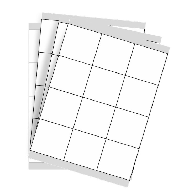 Étiquettes blanches 70x70 mm en planche - Lot de 200 feuilles - Achetez sur Althus-Office