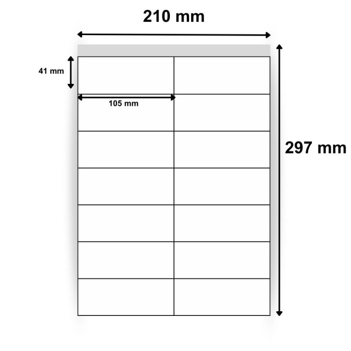 Étiquettes en papier vélin blanc 105x41 mm - 200 planches par boîte - Trouvez sur Althus-Office