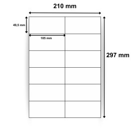 Planche d’étiquettes autocollantes 105x49,5 mm - 200 feuilles par boîte - Commandez maintenant sur Althus-Office