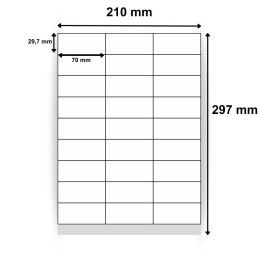 Étiquettes en planche 70x31,75mm - Réf : 0192| 5400 étiquettes par boîte - Commandez sur Althus-Office