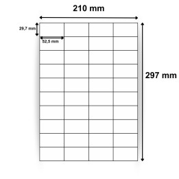 Étiquettes en papier vélin blanc 52,5 x 29,7 mm - 200 planches par boîte - Trouvez sur Althus-Office