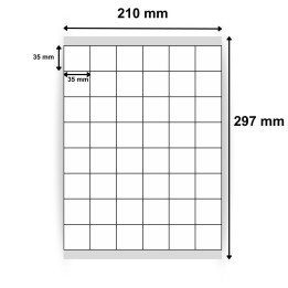 Planche d’étiquettes autocollantes 35 x 35mm - 200 feuilles par boîte - Commandez maintenant sur Althus-Office