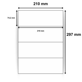 Étiquettes en papier vélin blanc 210x74,2mm - 200 planches par boîte - Trouvez sur Althus-Office