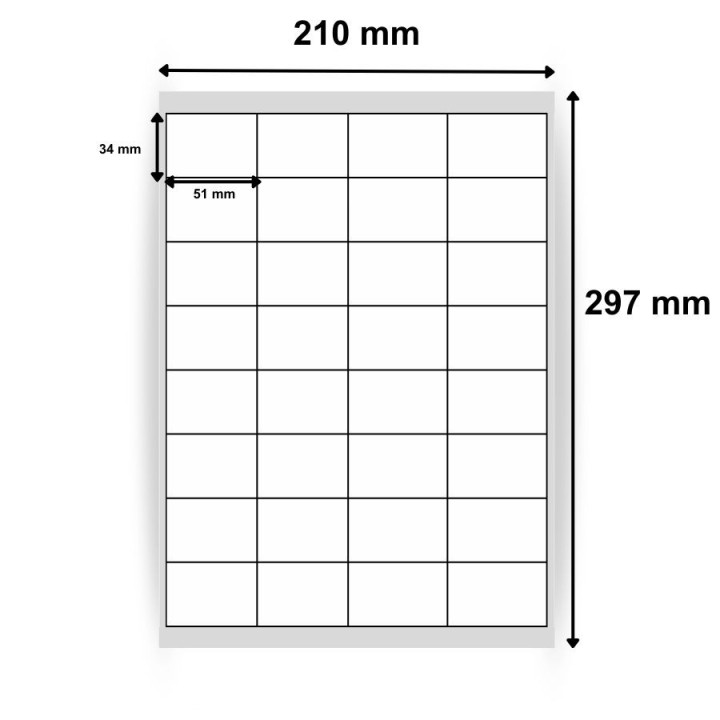 Planche d’étiquettes 51x34 mm - 32 étiquettes par feuille - Découvrez sur Althus-Office