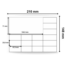 Étiquettes pour laboratoire en papier vélin blanc 210x148mm - 1000 planches par boîte - Trouvez sur Althus-Office