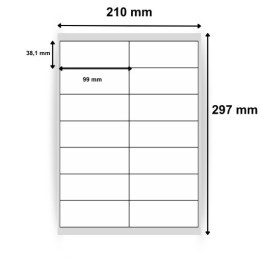 Étiquettes blanches multi-usages taille 99 x 38,1 mm ref 0172 - Choisir sur Althus-Office