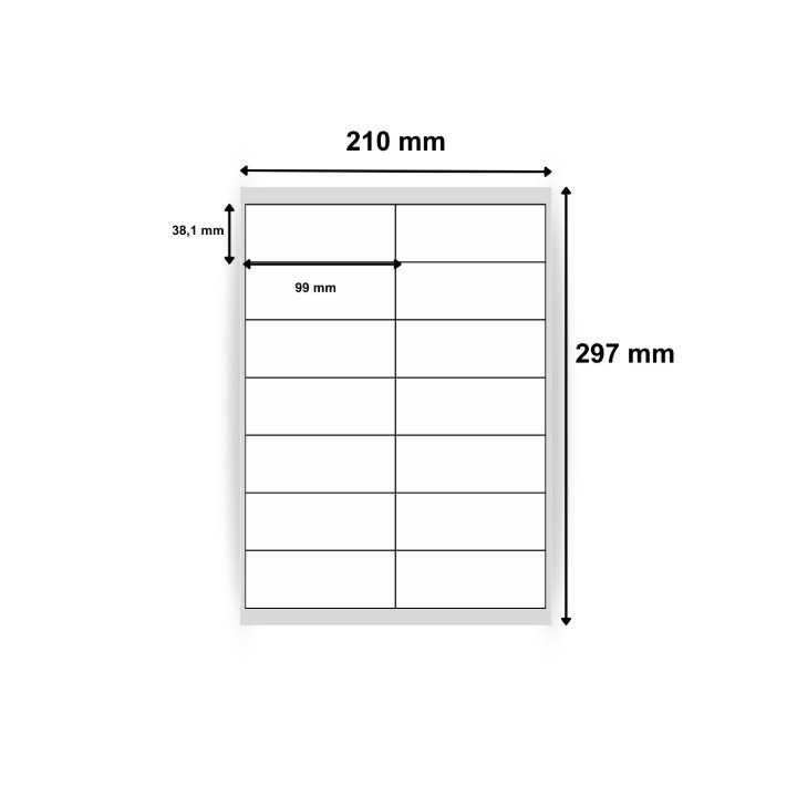 Étiquettes blanches multi-usages taille 99 x 38,1 mm ref 0172 - Choisir sur Althus-Office
