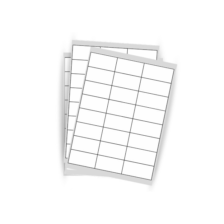 Planche d'étiquettes blanches format 63,5 x 33,9 mm référence 0164 - Commander chez Althus-Office