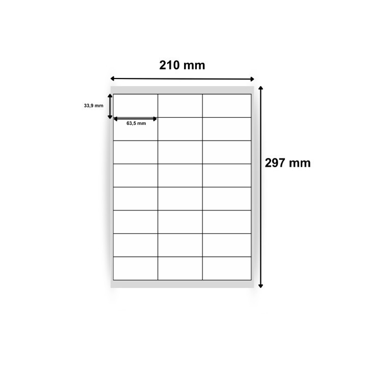 Étiquettes planche blanche taille 63,5 x 33,9 mm ref 0164 - Acheter sur Althus-Office