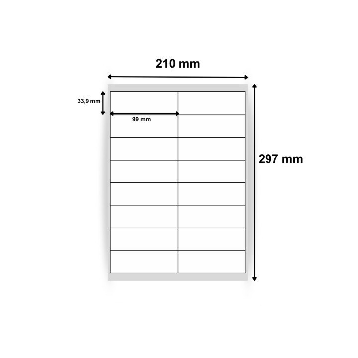 Étiquettes planche blanche taille 99x33.9 ref 3158 - Acheter sur Althus-Office