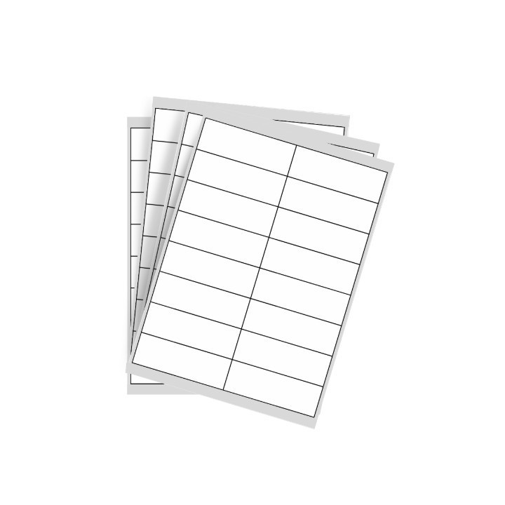 Planche d'étiquettes blanches format  99 x 33,9 mm référence 3158 - Commander chez Althus-Office