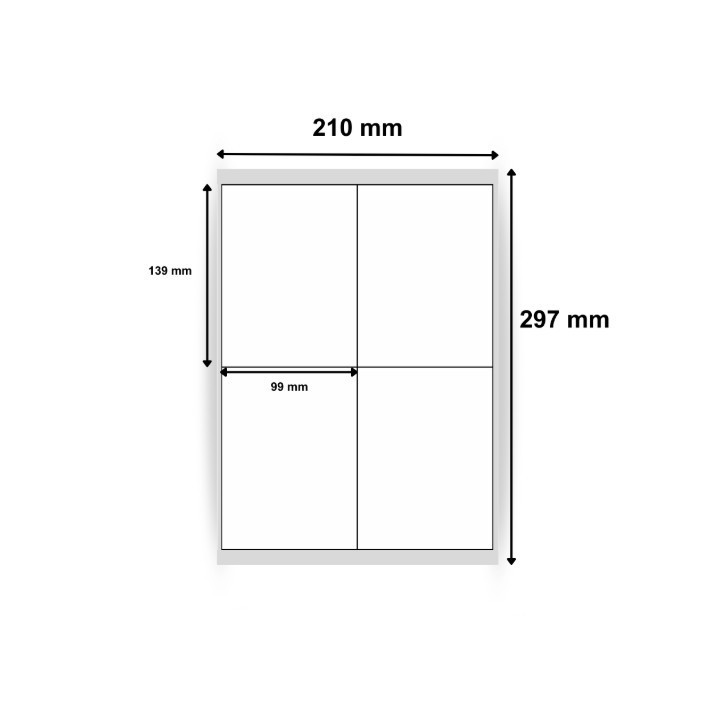 Étiquettes blanches multi-usages taille 99 x 139 mm ref 0175X10 - Choisir sur Althus-Office