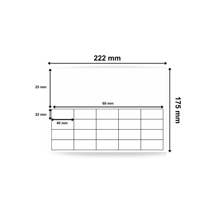 Planche d'étiquettes blanches pour laboratoire  format 210 x 190 mm référence 4781 - Commander chez Althus-Office
