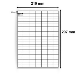 Planche d'étiquettes autocollantes blanches 25 x 12 mm ref 3166X10 - Sélectionner sur Althus-Office