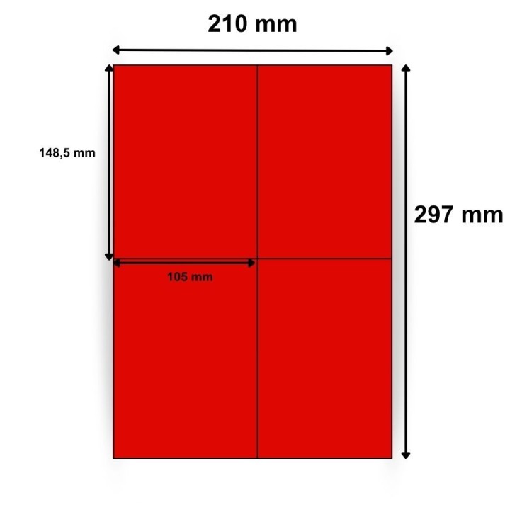 Étiquettes adhésives A4 105 x 148,5mm - Réf : 3391 | 400 étiquettes au total - Achetez dès maintenant sur Althus-Office