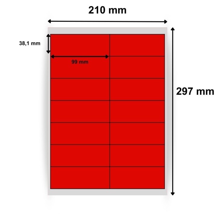 Planche d’étiquettes 99x38.1mm - 14 étiquettes par feuille - Découvrez sur Althus-Office