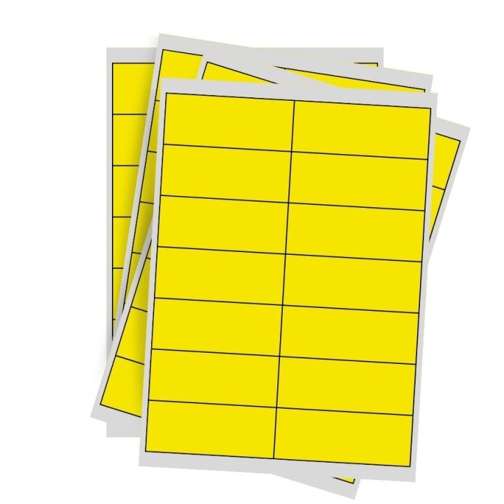 Étiquettes jaune 99 x 38,1mm en planche - Lot de 100 feuilles - Achetez sur Althus-Office