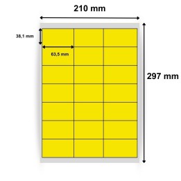Étiquettes en papier vélin jaune 63.5x38.1 mm - 100 planches par boîte - Trouvez sur Althus-Office
