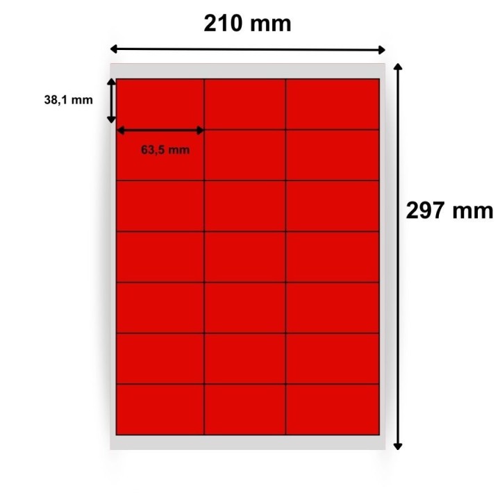 Planche d’étiquettes 63.5x38.1mm - 21 étiquettes par feuille - Découvrez sur Althus-Office