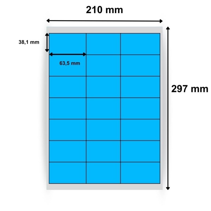 Étiquettes en planche 63,5 x 38,1mm - Réf : 2617 | 2100 étiquettes par boîte - Commandez sur Althus-Office