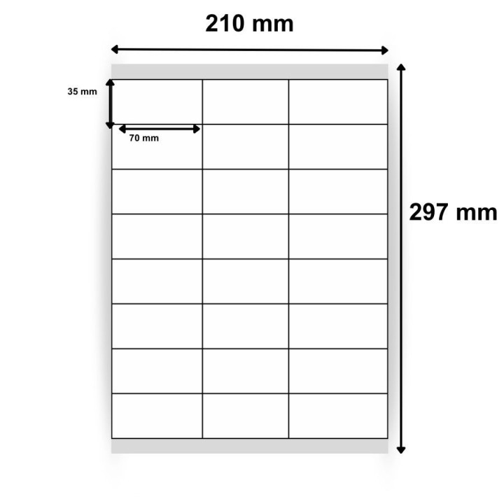 Étiquettes en papier vélin blanc 70x35 mm - 200 planches par boîte - Trouvez sur Althus-Office