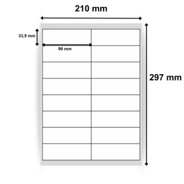 Étiquettes en papier vélin blanc 99 x 33.9 mm - 200 planches par boîte - Trouvez sur Althus-Office