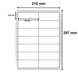 Planche d’étiquettes autocollantes 99 x 38.1mm - 200 feuilles par boîte - Commandez maintenant sur Althus-Office