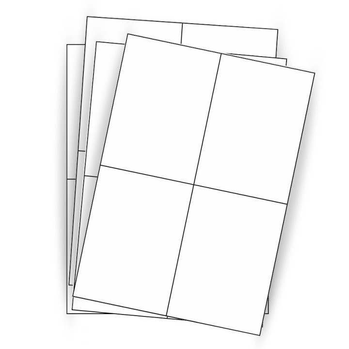 Étiquettes blanches 105 x 148,5mm en planche - Lot de 500  feuilles - Achetez sur Althus-Office
