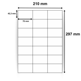Étiquettes en papier vélin blanc 70 X 42.3 mm - 100 planches par boîte - Trouvez sur Althus-Office