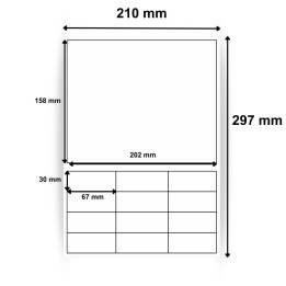 Planche d’étiquettes autocollantes 210 x 297mm - 500 feuilles par boîte - Commandez maintenant sur Althus-Office