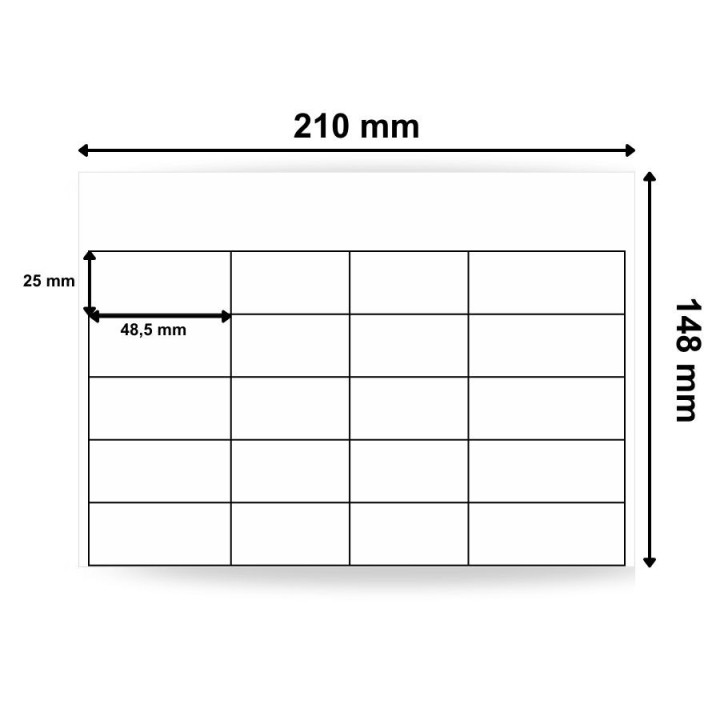 Planche d’étiquettes 210 x 148 mm - 20 étiquettes par feuille - Découvrez sur Althus-Office
