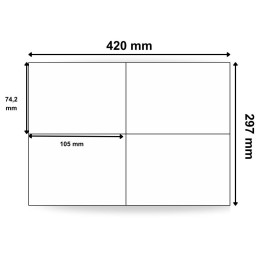 Étiquettes en planche 105 x 74,2mm - Réf : 11515 | 3200 étiquettes par boîte - Commandez sur Althus-Office