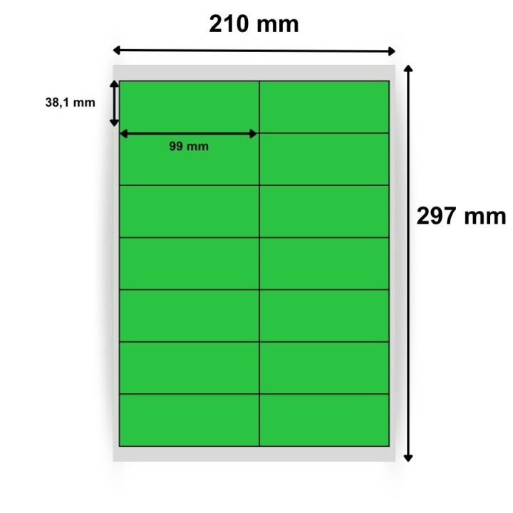 Étiquettes imprimables 99 x 38,1mm - Compatibles laser et jet d’encre - Choisissez sur Althus-Office
