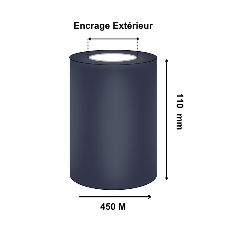 Ruban Transfert Thermique CIRE 110mmx450m AWX FH T63354IO (Ancienne Réf : T42555ZA)