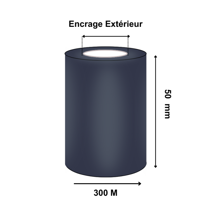 Ruban Transfert Thermique CIRE 50mmx300m AWR470 T22329IO (Ancienne Réf : T22329ZA)