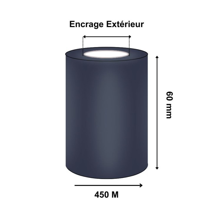Ruban Transfert Thermique 60x450m ZEBRA Cire Premium2100 02100BK06045