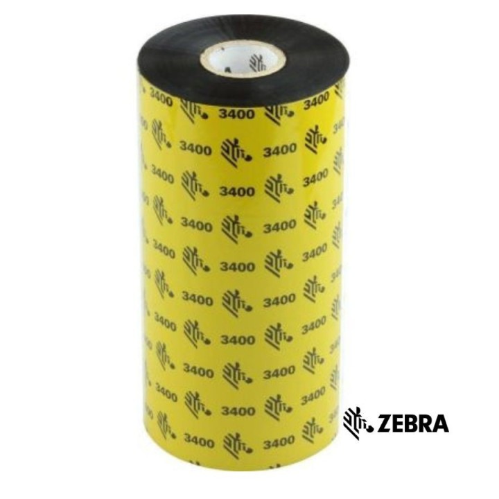 Ruban Transfert Thermique 131mmx450m ZEBRA Cire/Résine3400 03400BK13145