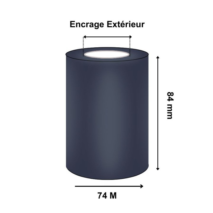 Ruban Transfert Thermique 84mmx74m ZEBRA Cire2300 02300GS08407