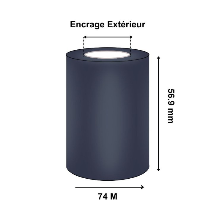 Ruban Transfert Thermique ZEBRA 56.9mmx74m Cire5319 800132-002