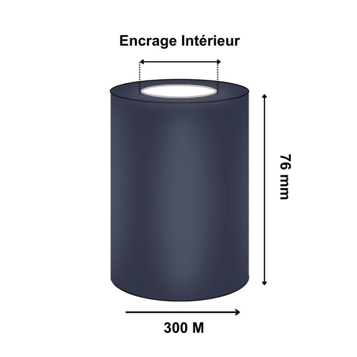Ruban Transfert Thermique CIRE/RESINE 76mmx300m APR6 T42523IO (Ancienne Réf : T42523ZA)