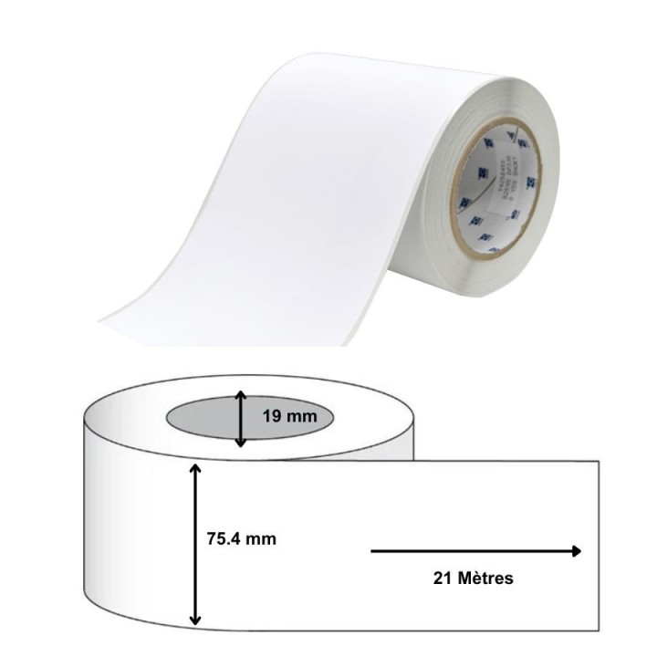 Etiquette Thermique Direct ZEBRA Z-PERFORM 1000D 80 Receipt 3003070 75.4mm x 21M