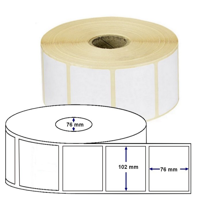 Étiquette en bobine Thermique Direct ZEBRA Z-SELECT 2000D 102x76mm 880170-076