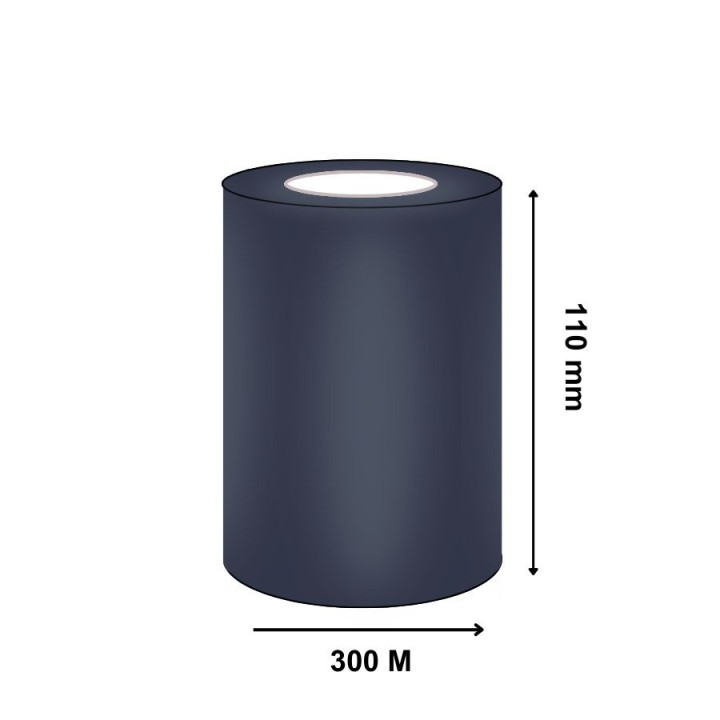 Ruban Transfert Thermique 110mmx300m ZEBRA Résine Premium5095 05095BK11030
