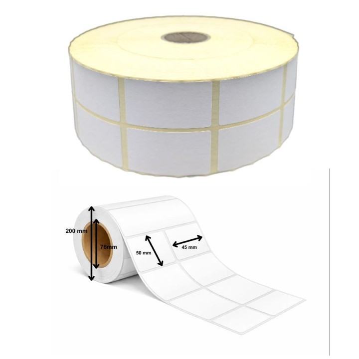 Étiquette en bobine Thermique Direct Eco ZEBRA Z-PERFORM 1000D 50x45 mm 2de Front 3007785-T
