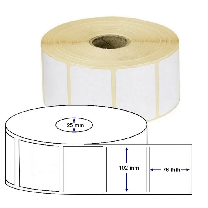 Etiquette ZEBRA Thermique Direct Z-SELECT 2000D 880239-076D 102x76 mm
