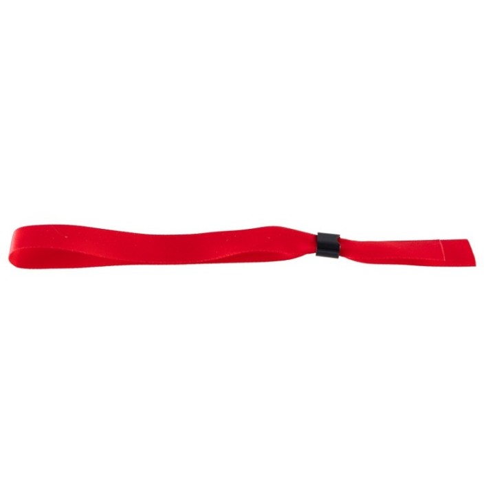 Bracelet en satin 15mm avec boucle de fermeture rouge